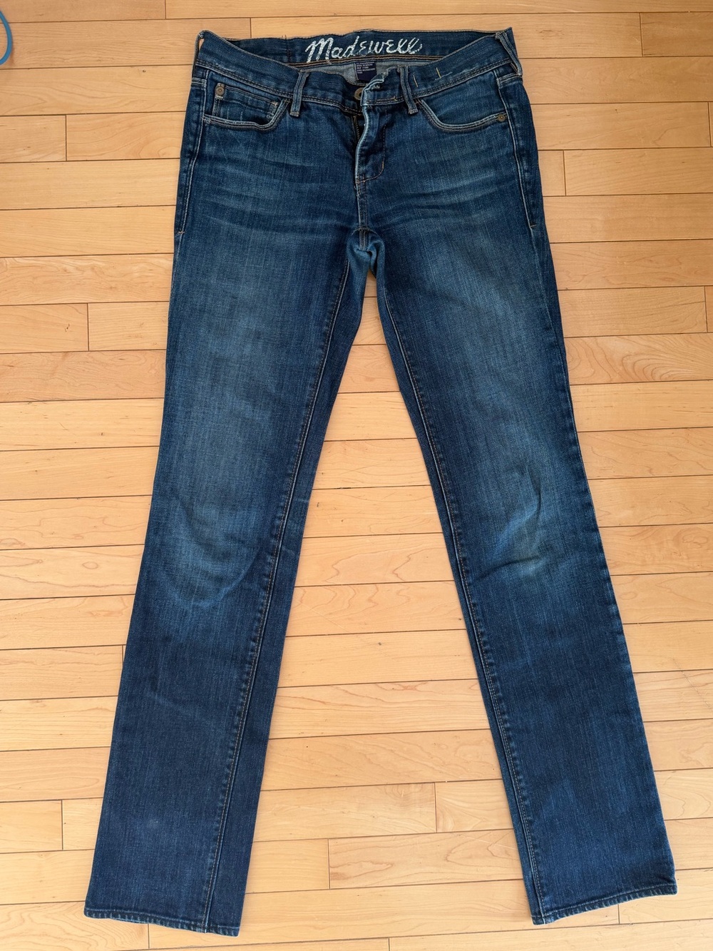 Madewell Rail Straight Jeans Men’s 26x34 Dark Wash Low Rise Denim